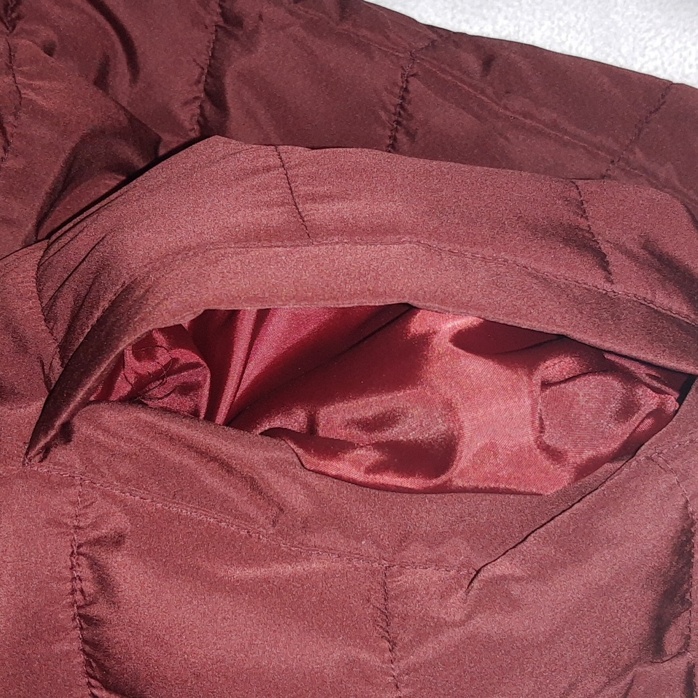 Sonoma Puffer Vest Quilted Lightweight Packable Jacket Maroon Red Large 12-14 - Picture 11 of 13